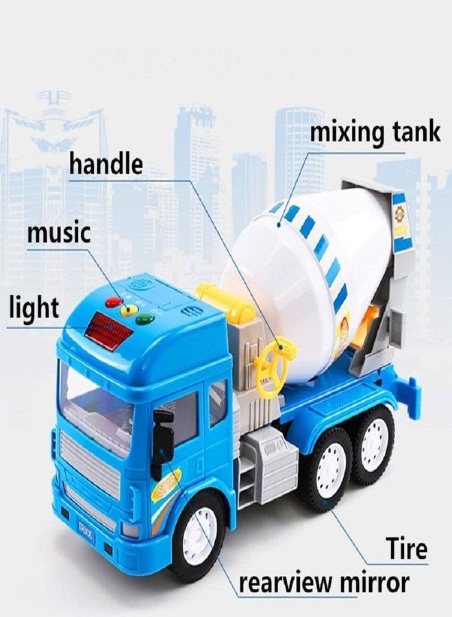 BYTEFUN Truck Toy, Pull Back Vehicles Cement Mixer Truck for Kids, Friction Power Trucks for 3+ Years Old Boys and Girls, Light and Sound Vehicles for Kids - Image 4